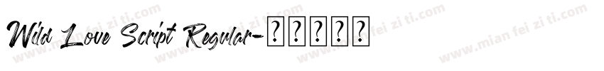 Wild Love Script Regular字体转换